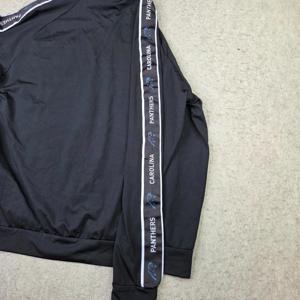 Carolina Panthers Miler Lite Windbreaker Jacket Mens XL Black Full Zip NFL